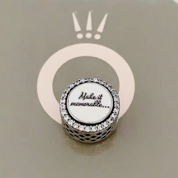 Pandora Jewel of Las Vegas Sign CZ Button Charm Vegas Exclusive - Picture 2 of 3